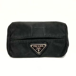 プラダ(PRADA)のプラダ 小物入れ - 黒 ティッシュケース(その他)