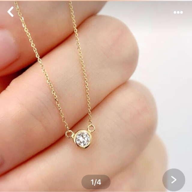 k18YG 　新品　一粒　ダイヤモンド　0.10ct ブレスレットK18 レディースのアクセサリー(ブレスレット/バングル)の商品写真