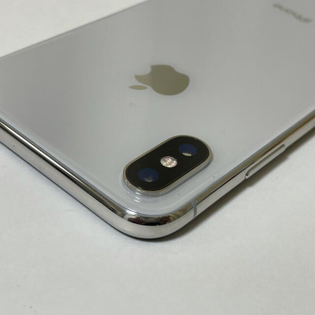 iPhoneの■美品SIMフリーiPhoneX  64GB シルバー　バッテリー新品100%■