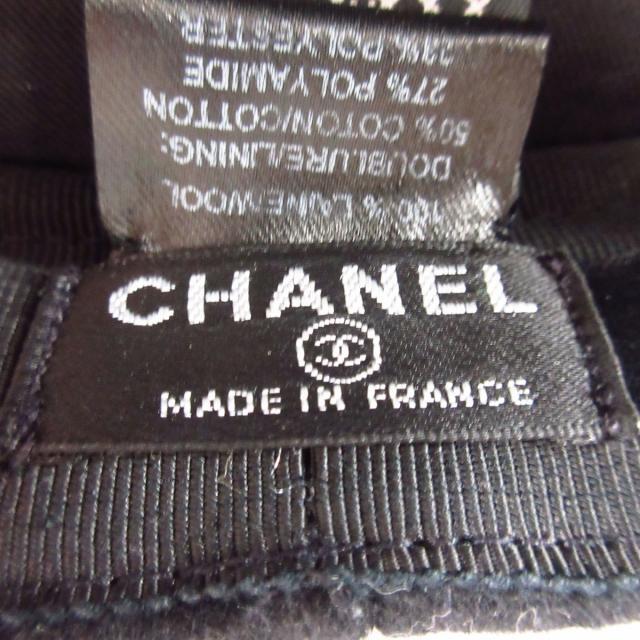 CHANEL(シャネル)のシャネル 帽子 M 黒 キャスケット ウール レディースの帽子(その他)の商品写真