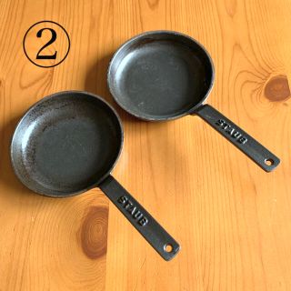 ストウブ(STAUB)の専用です。ストウブ ミニフライパン 12cm 黒  ②(鍋/フライパン)