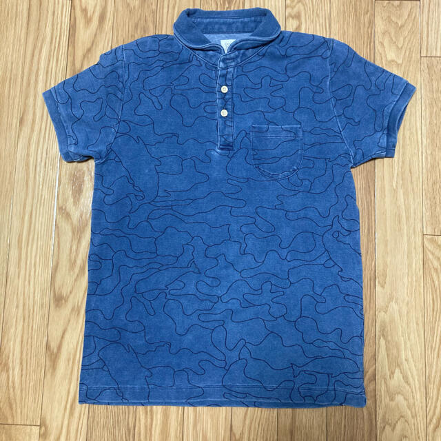 Design Tshirts Store graniph(グラニフ)のグラニフ graniph ポロシャツ 半袖 デニム風 インディゴ 迷彩柄 レディースのトップス(ポロシャツ)の商品写真