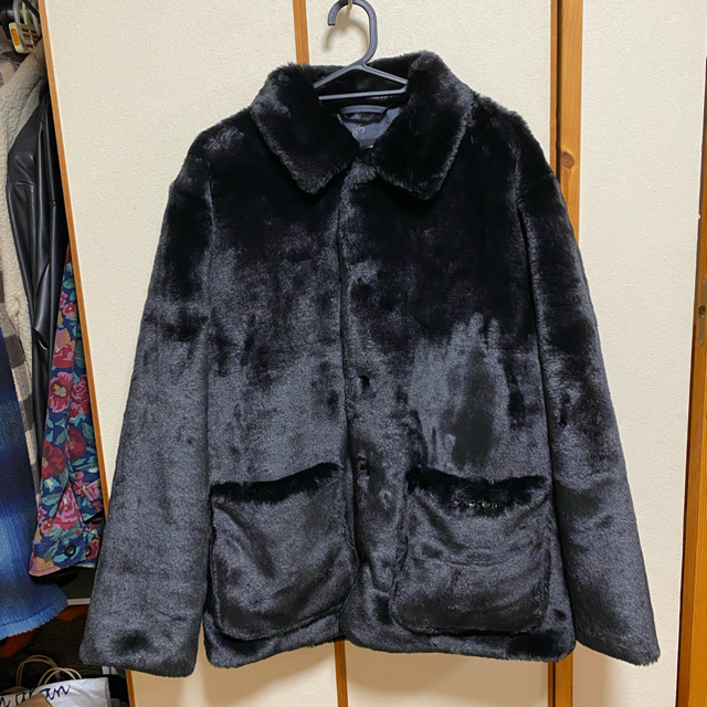 シュプリームsupreme 2-tone faux fur shop coat