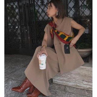 アメリヴィンテージ(Ameri VINTAGE)のAmeri OTONA WRAP VEST SET UP DRESS(セット/コーデ)