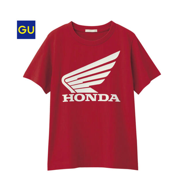 GU(ジーユー)の【新品】GU×HONDA Tシャツ 赤 キッズ/ベビー/マタニティのキッズ服男の子用(90cm~)(Tシャツ/カットソー)の商品写真