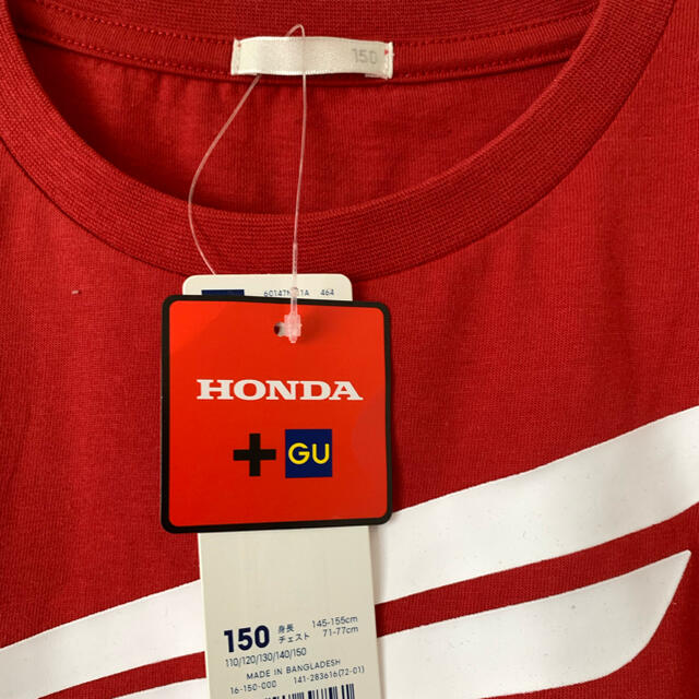 GU(ジーユー)の【新品】GU×HONDA Tシャツ 赤 キッズ/ベビー/マタニティのキッズ服男の子用(90cm~)(Tシャツ/カットソー)の商品写真