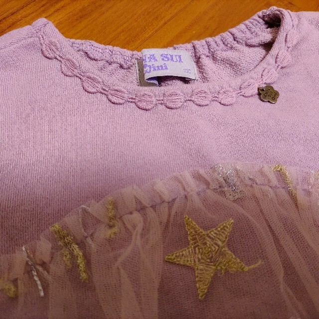 ANNA SUI mini(アナスイミニ)の100 アナスイミニ ユニコーンチュールトップス キッズ/ベビー/マタニティのキッズ服女の子用(90cm~)(Tシャツ/カットソー)の商品写真