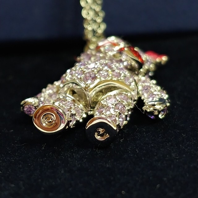 SWAROVSKI - スワロフスキー テディベアネックレス(アメジスト SWAROVSKI - スワロフスキー テディベアネックレス(アメジスト