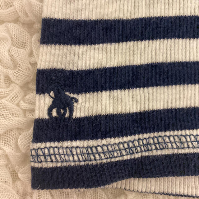 Ralph Lauren(ラルフローレン)のラルフローレン　リブ　半袖　カットソー　Tシャツ　6歳　ボーダー キッズ/ベビー/マタニティのキッズ服女の子用(90cm~)(Tシャツ/カットソー)の商品写真