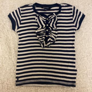 ラルフローレン(Ralph Lauren)のラルフローレン　リブ　半袖　カットソー　Tシャツ　6歳　ボーダー(Tシャツ/カットソー)