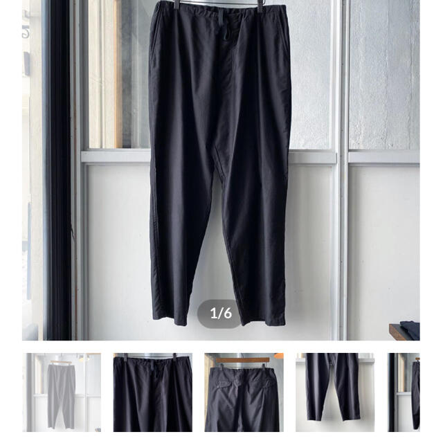 COMOLI - COMOLI コットンサテン ドローストリングパンツ サイズ COMOLI - COMOLI コットンサテン ドローストリングパンツ サイズ