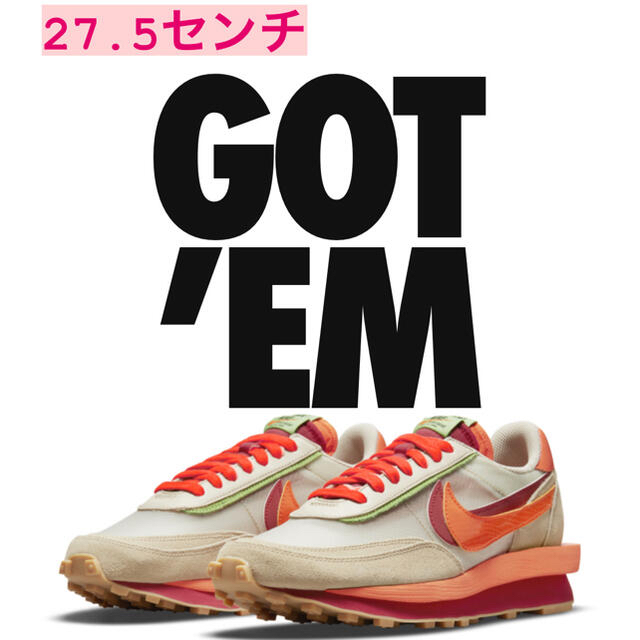 sacai(サカイ)のNIKE sacaiスニーカークロットサカイナイキLDワッフルオレンジ ブレイズ メンズの靴/シューズ(スニーカー)の商品写真