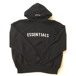 フィアオブゴッド(FEAR OF GOD)の専用 ESSENTIALS FEAR OF GOD ニット パーカー 黒 XL(ニット/セーター)