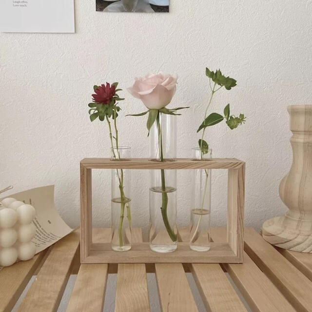 B級品】 韓国インテリア フラワーベース 一輪挿し 花瓶 試験管の通販