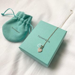 ティファニー(Tiffany & Co.)のTIFFANY&Co. 極美品 ブルー ダブルハート ネックレス Ag925(ネックレス)