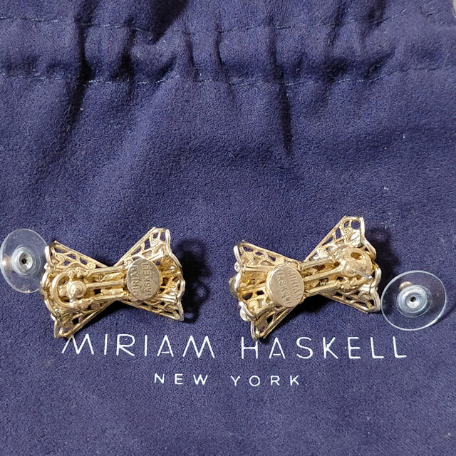 【新品】MIRIAM HASKELL ミリアムハスケル リボンピアス 4