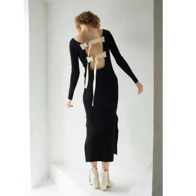 ワンピースLEINWANDE back belted knit dress - www.primator.cz