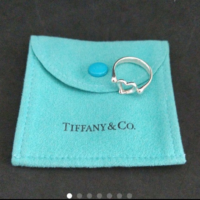Tiffany & Co.(ティファニー)の正規品＊美品＊ティファニー オープンハート指輪 リング＊保存袋付き レディースのアクセサリー(リング(指輪))の商品写真