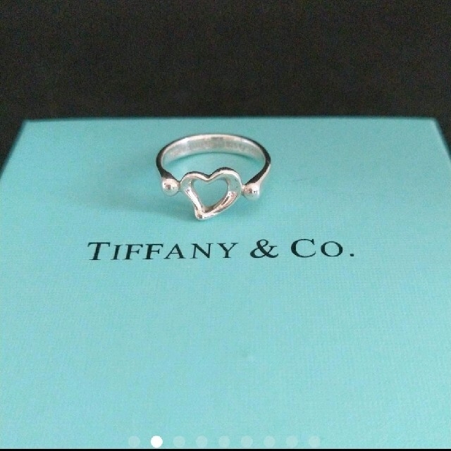 Tiffany & Co.(ティファニー)の正規品＊美品＊ティファニー オープンハート指輪 リング＊保存袋付き レディースのアクセサリー(リング(指輪))の商品写真