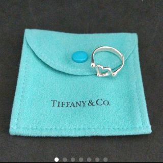 ティファニー(Tiffany & Co.)の正規品＊美品＊ティファニー オープンハート指輪 リング＊保存袋付き(リング(指輪))