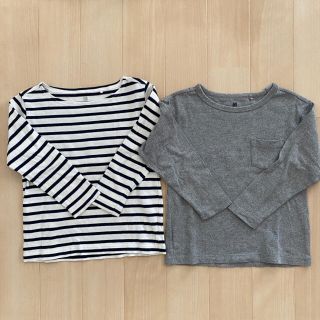 ユニクロ(UNIQLO)のユニクロ 長袖Tシャツ トップス 2枚セット 110 ロンT(Tシャツ/カットソー)