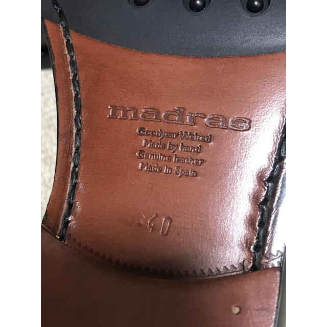 madras(マドラス)の新品 madras マドラス スペイン製 レザ ービジネス 9908 黒 メンズの靴/シューズ(ドレス/ビジネス)の商品写真