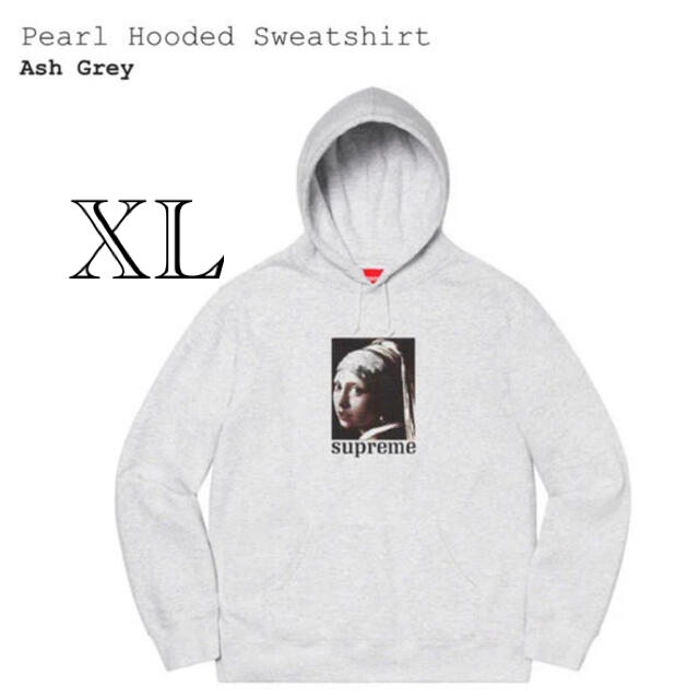 supreme pearl hooded sweatshirt ash gray