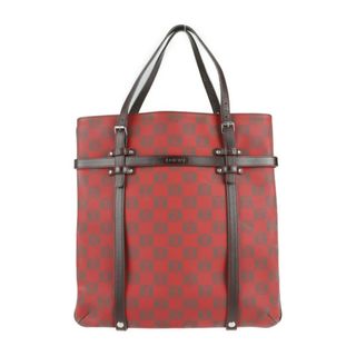 LOEWE - LOEWE ロエベ トートバッグ PVC レザー レッド ダークブラウン