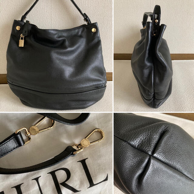 Furla - 超美品 フルラ 2wayショルダー バッグ 黒 レザーの通販 by