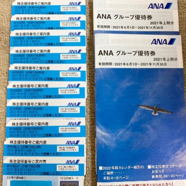 ANA 全日空 全日本空輸 株主優待券 10枚 + 冊子 2冊⑥