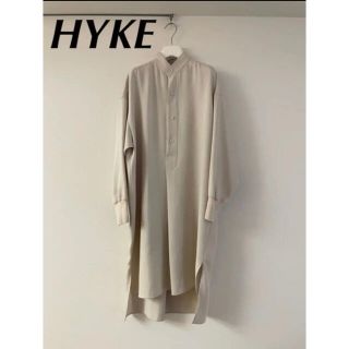 ハイク(HYKE)のHYKE ハイク 厚地シャツワンピース アイボリー(ロングワンピース/マキシワンピース)