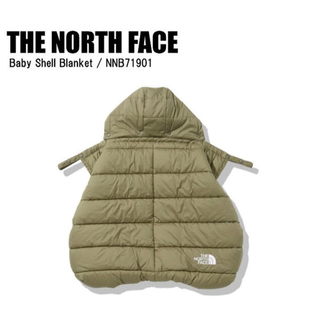 【オリーブ 新品未着用】the north face ベビーシェルブランケット