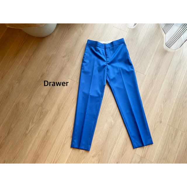 Drawer ウールギャバベーシックパンツ 34・コバルトブルー 7PwStOzDbU