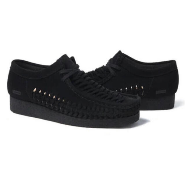 メンズsupreme clarks woven wallabee black us8