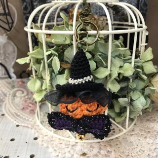 ハンドメイド かぎ編み ハロウィンキーホルダー(ファッション雑貨)