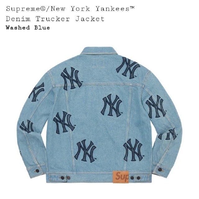 Supreme(シュプリーム)のSupreme×Yankees☆Denim Trucker Jacket デニム メンズのジャケット/アウター(Gジャン/デニムジャケット)の商品写真