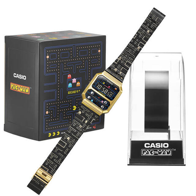 新品・即日発送 CASIO パックマン A100WEPC-1BJR 【35%OFF】 10008円