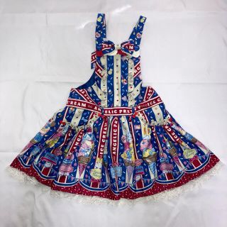 アンジェリックプリティー(Angelic Pretty)のIcecream Parlor サロペット・バレッタセット(サロペット/オーバーオール)