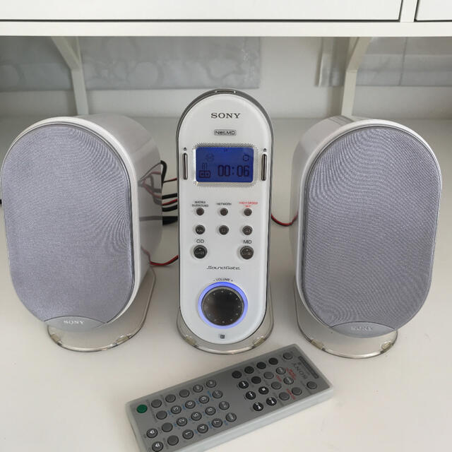 極美品DE完動品】SONY MD CD ミニコンポ LAM-Z03 ホワイト-