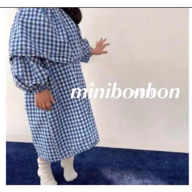 LOWRYS FARM(ローリーズファーム)の新品☆minibonbon mnbb ギンガムチェックワンピース　monmimi キッズ/ベビー/マタニティのキッズ服女の子用(90cm~)(ワンピース)の商品写真