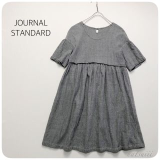 ジャーナルスタンダード(JOURNAL STANDARD)のジャーナルスタンダード . ヘリンボーン ギャザー 切り替え ワンピース(ひざ丈ワンピース)