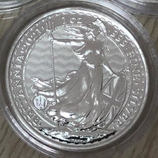 セール品　2023年　ブリタニア イギリス 銀貨 シルバー コインカプセル付き(金属工芸)