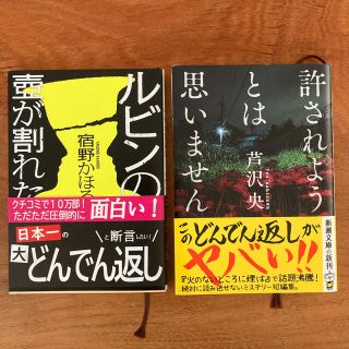 ルビンのツボが割れた　宿野かほる　　許されようとは思いません　芹沢央(文学/小説)