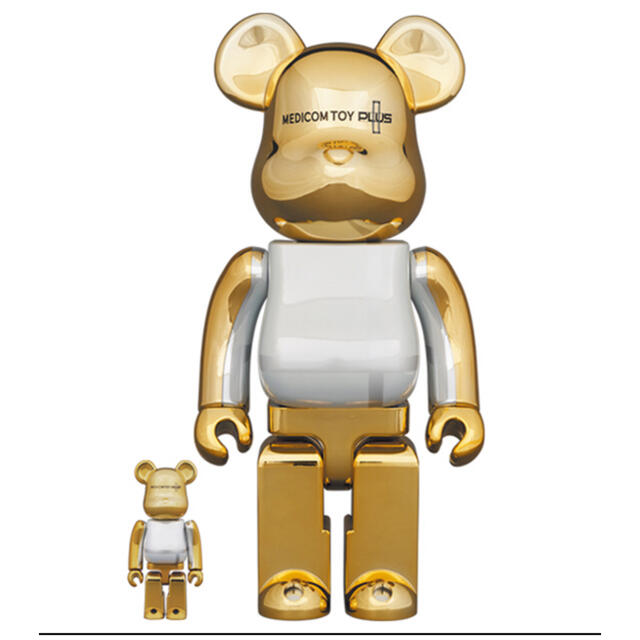 BE@RBRICK MEDICOM TOY PLUS GOLD CHROME |