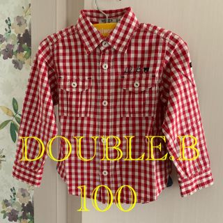 ダブルビー(DOUBLE.B)の⭐️美品⭐️DOUBLE.Bダブルビー⭐️ビーくん刺繍シャツ　100(ブラウス)