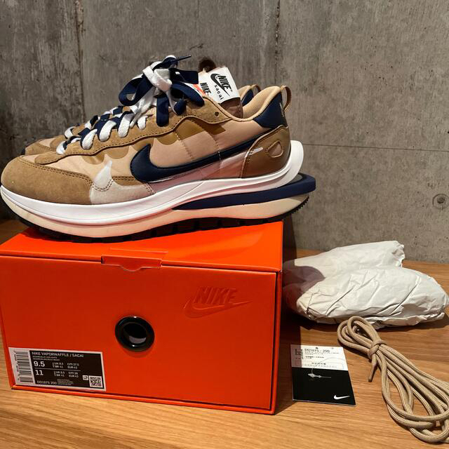 NIKE × SACAI VAPORWAFFLE SESAME 27.5cm