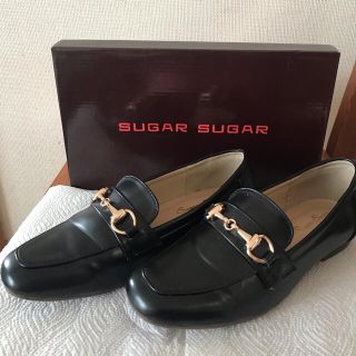 シュガーシュガー(Sugar Sugar)の sugar  sugar  ビットローファー　ブラック　23.5センチ(ローファー/革靴)