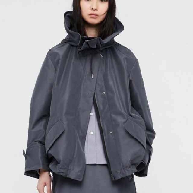 +J シルクブレンドオーバーサイズパーカーL　JIL SANDER　UNIQLOレディース