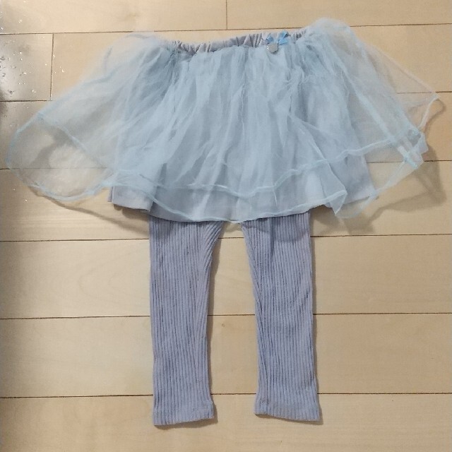 エルサ大好きっ子に♡水色チュールのスカッツ キッズ/ベビー/マタニティのキッズ服女の子用(90cm~)(パンツ/スパッツ)の商品写真