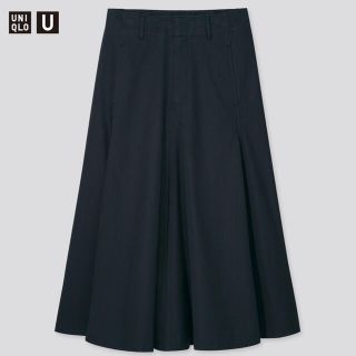 ユニクロ(UNIQLO)のUNIQLO コットンツイルフレアスカート 64(ロングスカート)